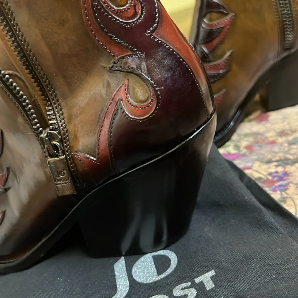 Jo Ghost emblazoned short boot in bronze 38 - Picture 11 of 15